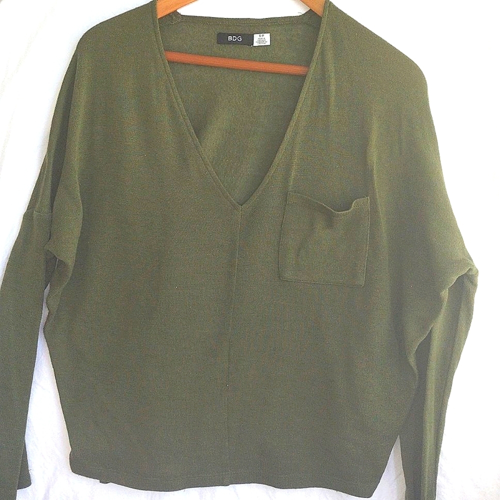 BDG Olive Green Sweater Shirt Size S/P